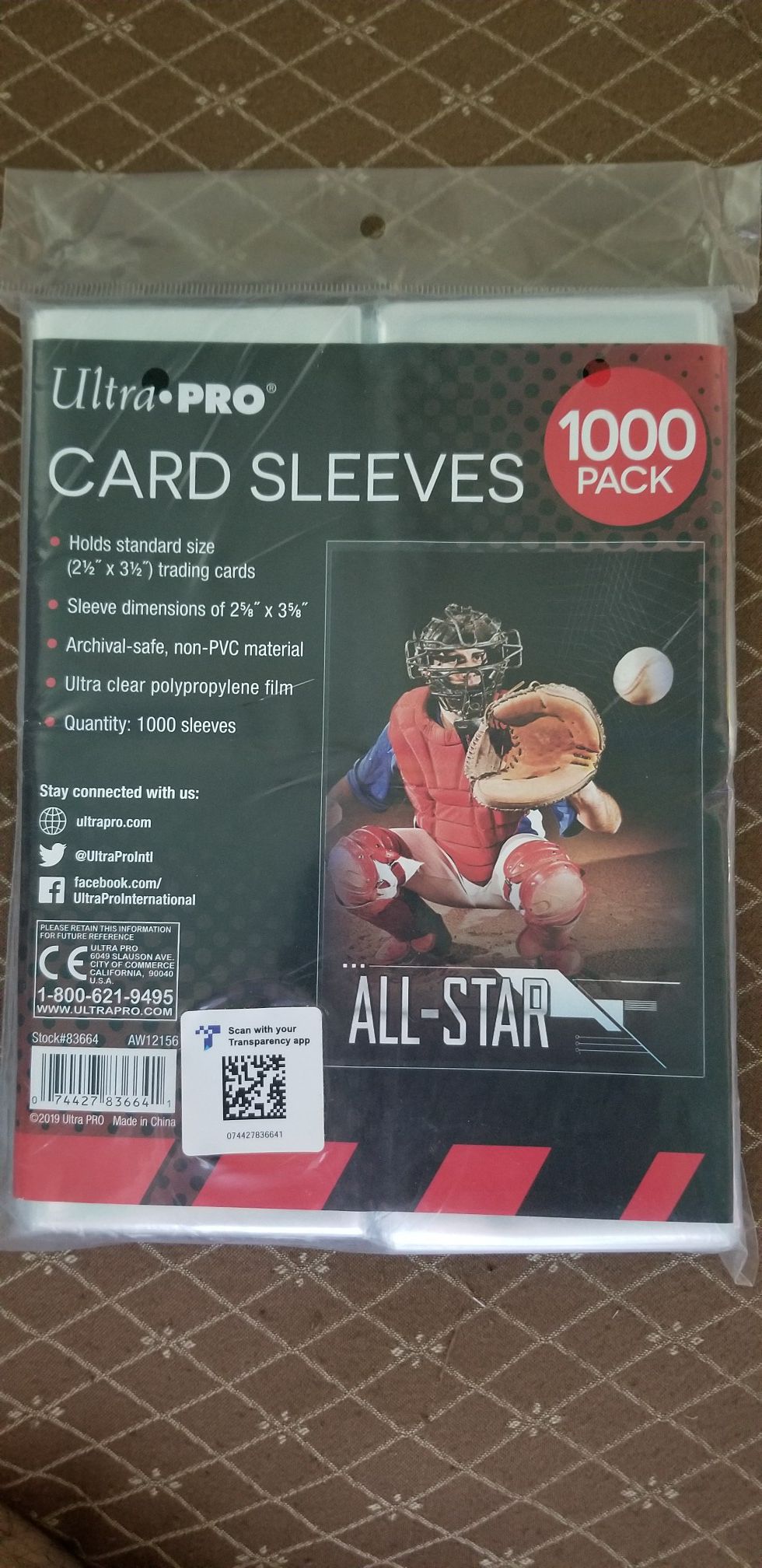 Brand New in Package 1000 Ultra Pro Standard Penny Soft Card Sleeves Acid Free No PVC Baseball Football Basketball Pokemon Yugioh, You Get 10 Packs
