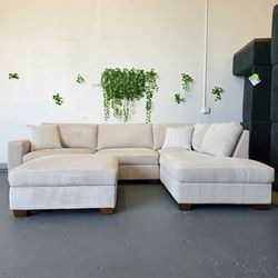 FREE DELIVERY Cream L-shaped Couch