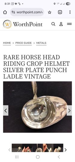 English Riding / Jockey Cap  Laddle Punch Bowl