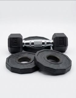 5lb dumbbell + 2 2.5 lb plates