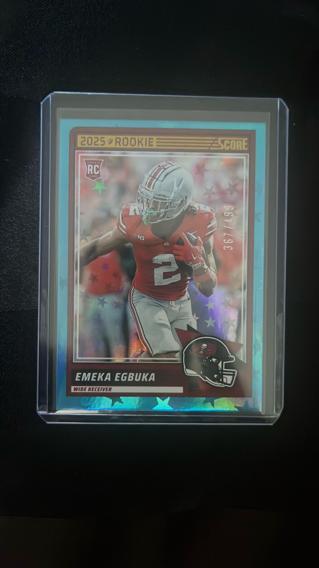 Emeka Egbuka Score 2025 Rookie Card Numbered 367/499