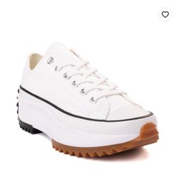 Converse Run Star Hike Low-Top Platform Sneaker - Size 10 Woman White / Black / Gum