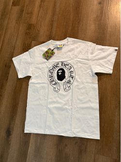 White bape chrome heart shirt