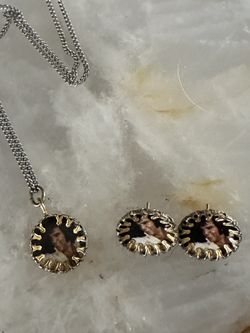 Vintage Copper 18” Nicolas & Pierced Earrings of ELVIS