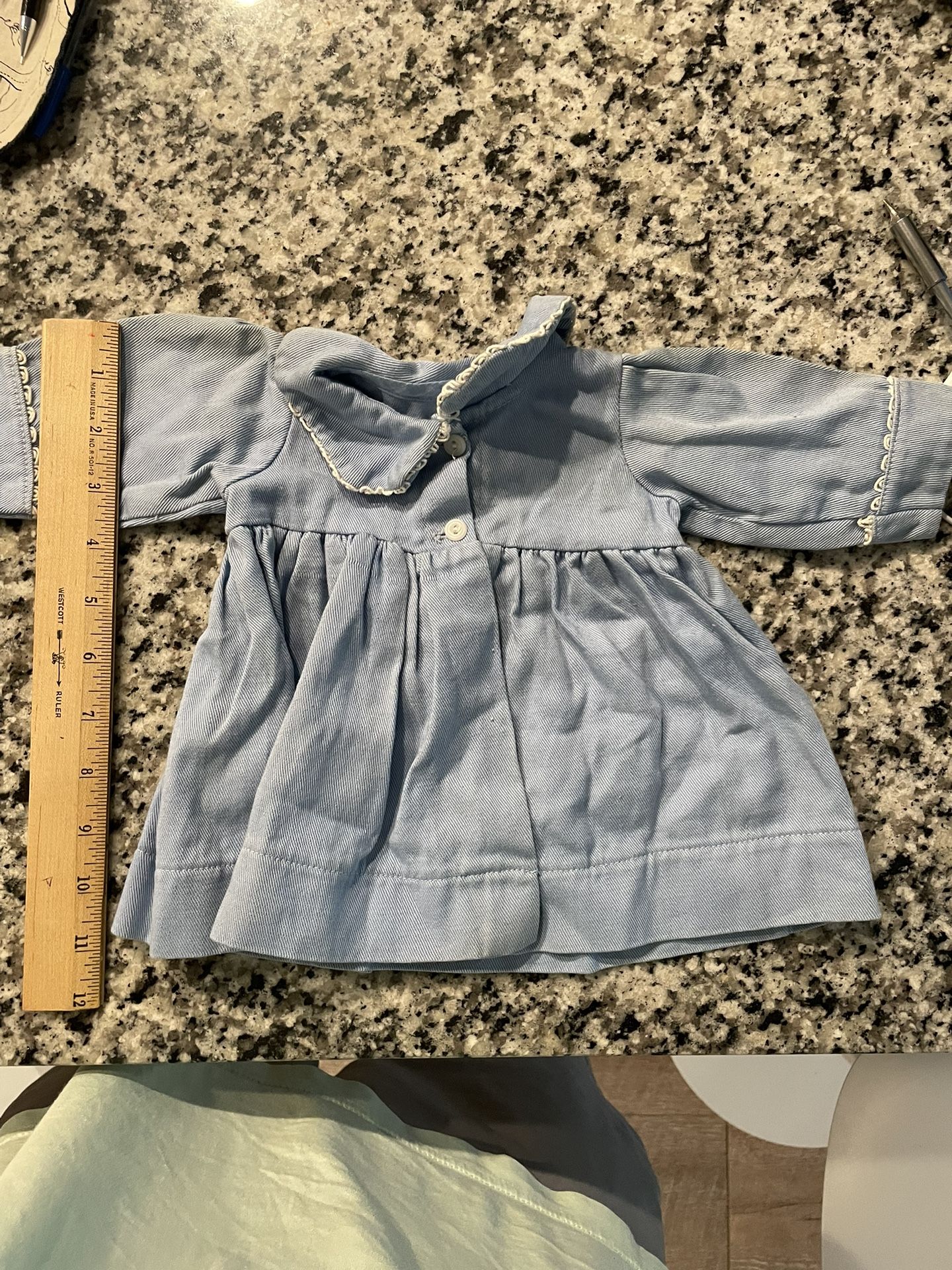 Blue Button up Blouse for 18’’ doll