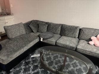 Gray Fabric Sectional Sofa