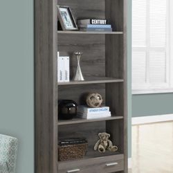 Wide Bookcase Organizer With Drawers NEW 