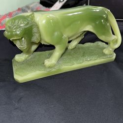 Solid alabaster Panther Sculpture