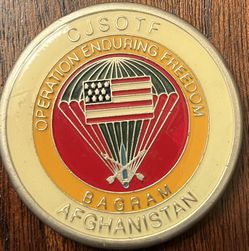 CJSOTF Bagram Afghanistan Operation Enduring Freedom coin