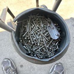 2 large buckets of bolts and washers $55 For both