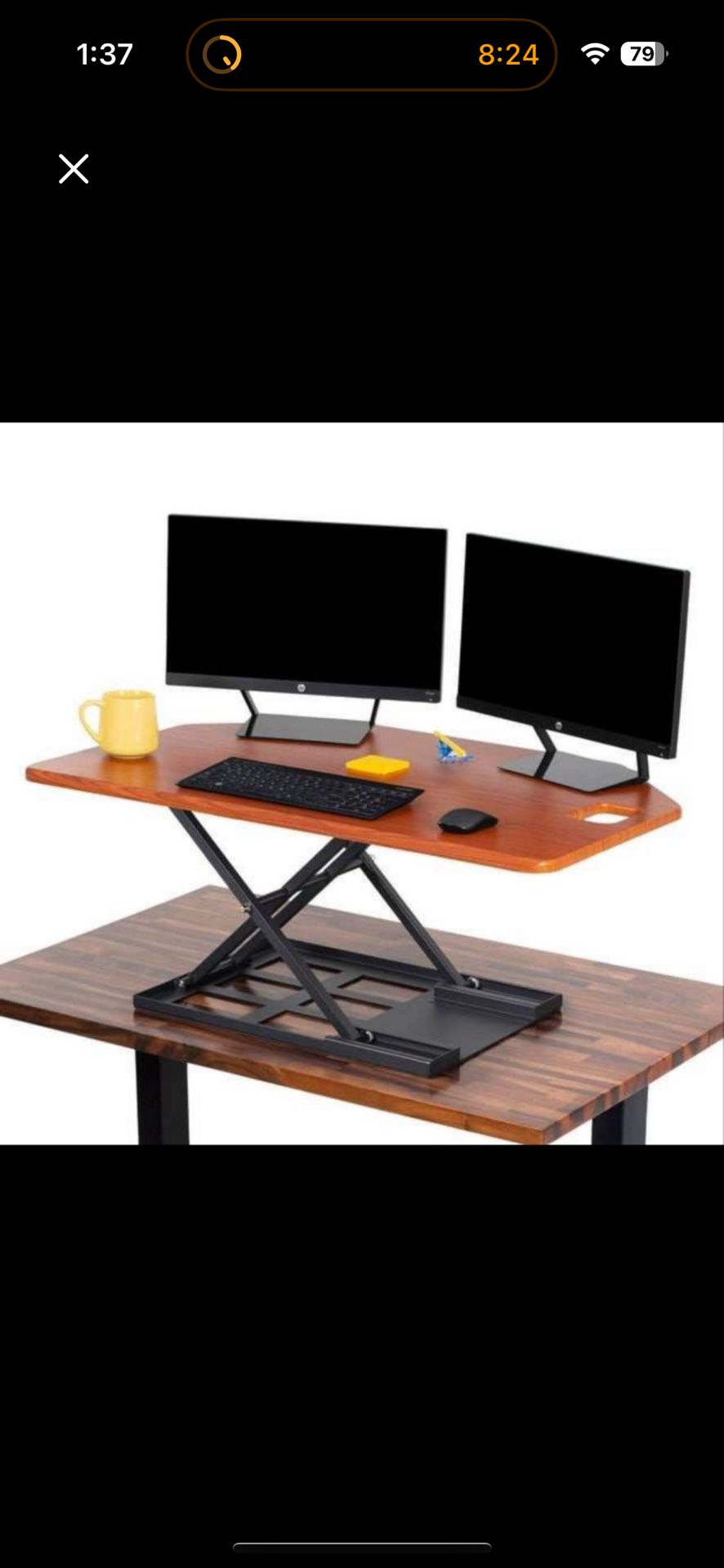 Corner Standing Desk Converter New Item Retail $250
