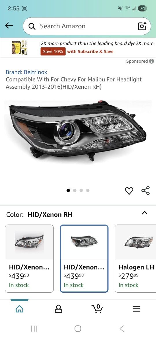 New Headlights For Malibu And Camery