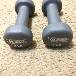 Set Of 3 Lbs Dumbbells