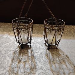 Very Nice Bronze Metal Set Of Candle Holders, Located In Reedley 