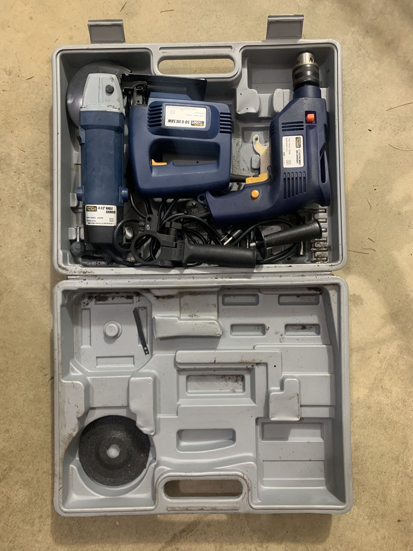 Drill Angle Grinder And Jig Saw Set