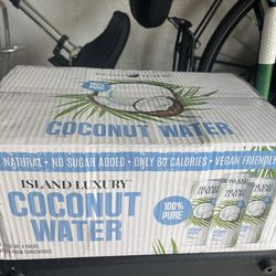 Coconut Water - Island Luxury 44 cans!  Leftovers from party last week.