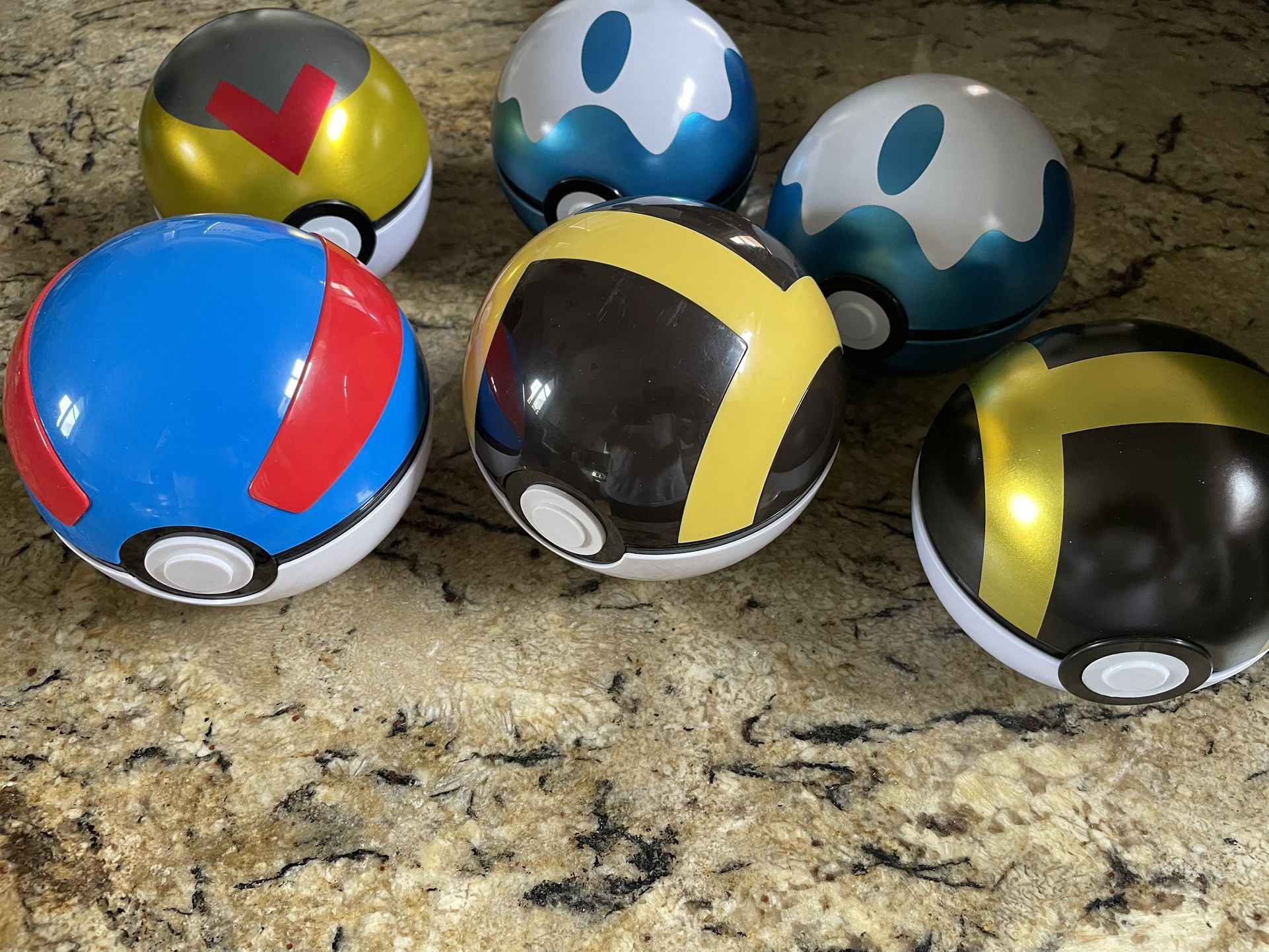 Pokémon Poke Ball Collectible Card Tins Lot Of 6