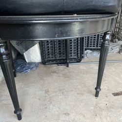 Antique Black Round Table