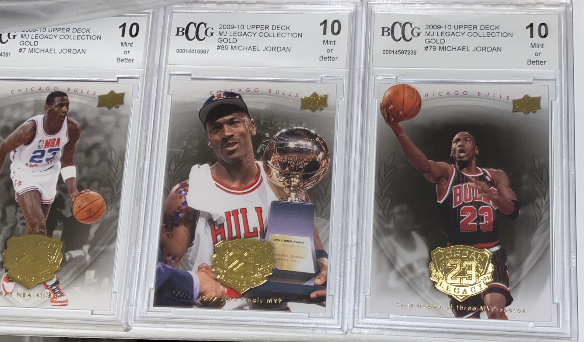 Michael jordan Basketball Card LOT(6) BCCG grade 10
