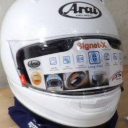 New Arai Signet X-20 Diamond White motorcycle helmet Size XL