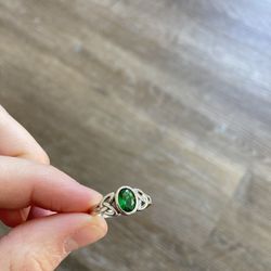 Celtic Faux Emerald Ring