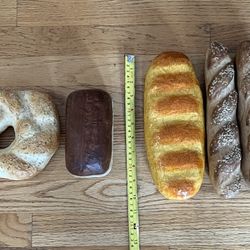 Faux Fake Bread Staging House Kitchen 5 Pcs Heavy Duty/Quality