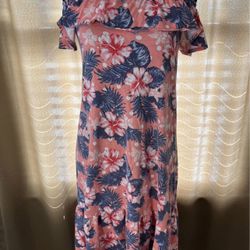 Women Off Shoulder Floral Dress Size Small Medium
