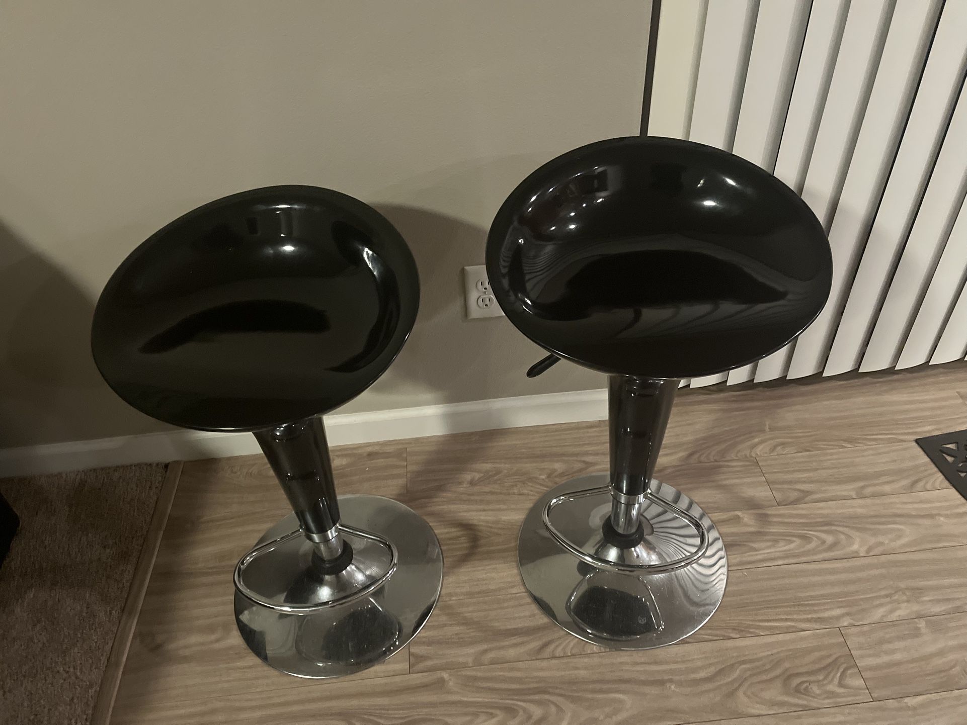 2 Black Bar Stools