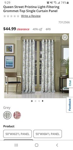 Curtain drapes 6 panels