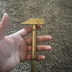 Japanese Vintage Mid Century Solid Brass Corkscrew And Bottle Opener