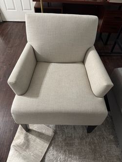 Cream Upholstered Accent Chair