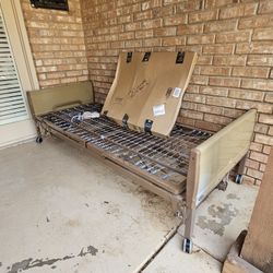 Hospital Bed Electric with 2 Side Rails & Unused Mattress
