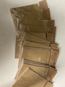 White & Brown Flat Kraft Paper Bags (4.5 x 6) Read Below