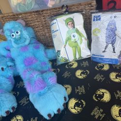 Moster Inc Costumes For Kid Sully Size Small Like 7/8  It’s 100.00 Mike Size 5/6 T It’s 60.00 And Boo Size3/4 T It’s 60.00