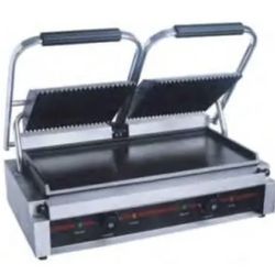 🥪🔥Serv-Ware EPG-200GF Single Sandwich Panini Grill w/ 18" x 9" Grooved & Smooth Plates, 120V🥪🔥
