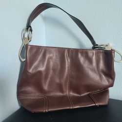 Brown Faux Leather Purse