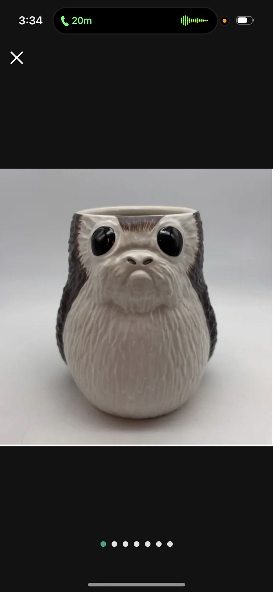 Disney Park Star Wars Coffee Mug The Last Jedi Porgs Ceramic Tea Cup 24oz