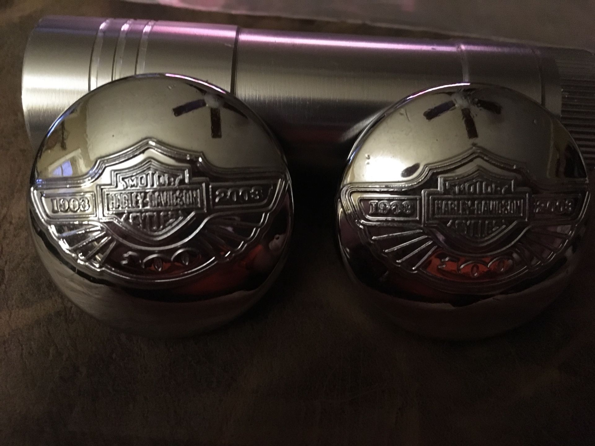 Harley Davidson 100th anniversary handlebar end caps