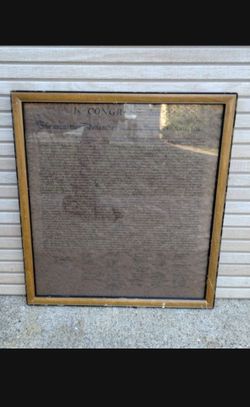 THE UNANIMOUS DECLARATION OF THE THIRTEEN UNITED STATE OF AMERICA - BY PIRWICK GALLERIES  16"×15"