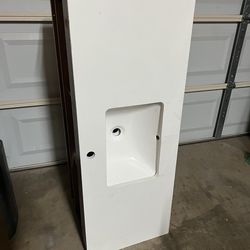 Free Bathroom Cabinet & Sink Marble Heavy Top Used