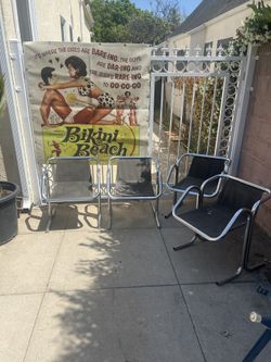 Set 4•Jerry Johnson Arcadia Chrome Pipe Chairs