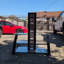 3 tier glass tv stand