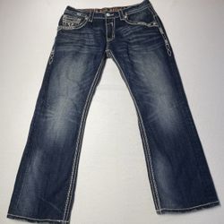Rock Revival Sean Relaxed Straight Jeans 34x 30