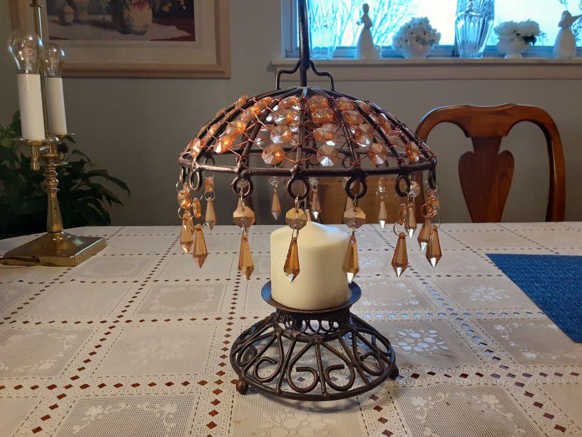 REALLY NEAT LOOKING Umbrella Candle Holder 13inches Tall 