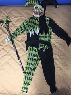 Kids Killer Jester Costume Size Child Large