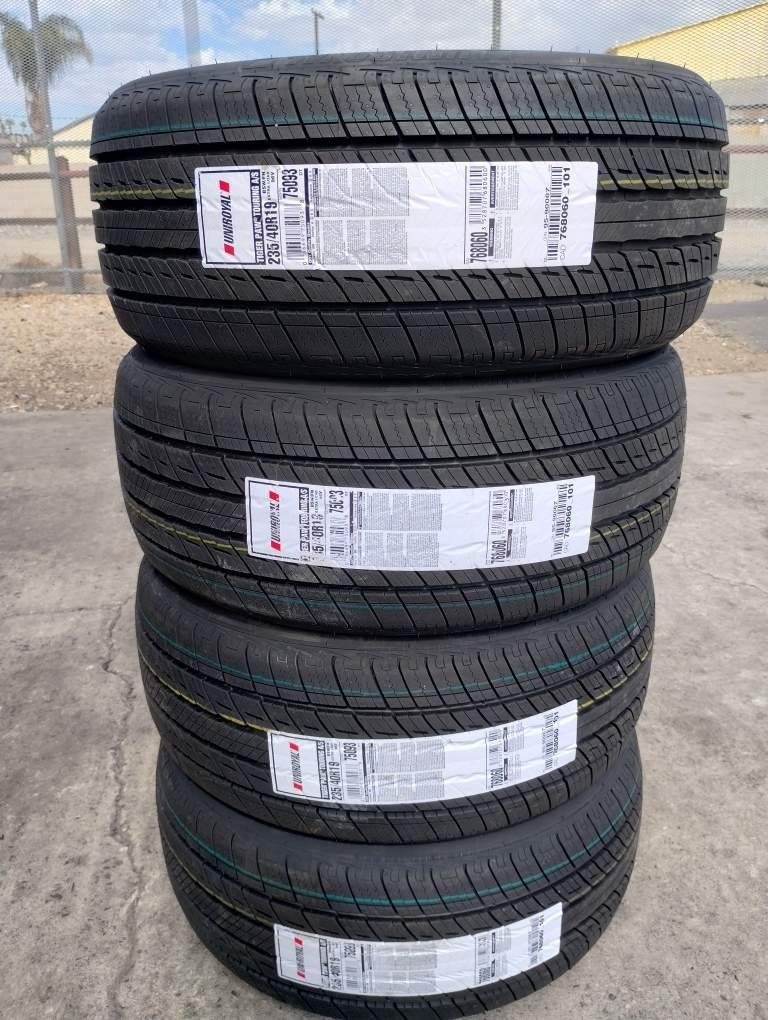 Tires New 235 40R19 Uniroya Tiger Paw Touring $540×4 Install Mount And Balance