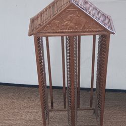 Vintage 1998 Brass Metal 60 CT CD Tower Stand 30-in x 12-in $20