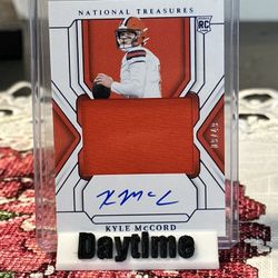 2025 National Treasures Collegiate Kyle McCord #76 RC Patch Auto/49 Eagles