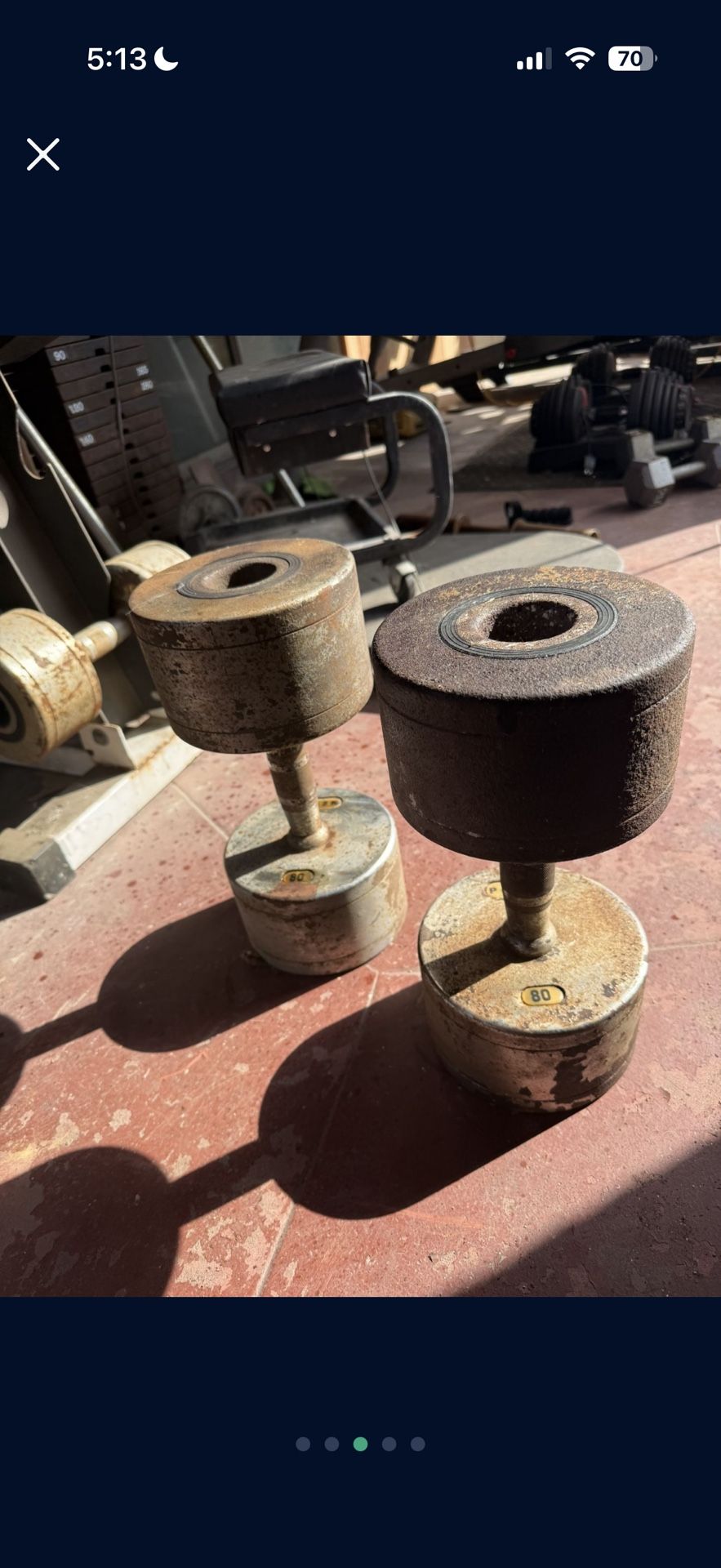 Pro 2K Old School Chrome Dumbbells 80lb