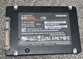 Samsung 870 EVO 1tb SSD hard drive hdd